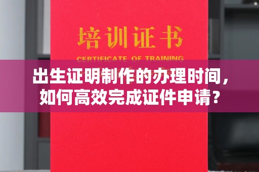 海兴出生证明制作的办理时间，如何高效完成证件申请？