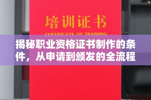 海兴揭秘职业资格证书制作的条件，从申请到颁发的全流程解析