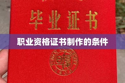 海兴职业资格证书制作的条件