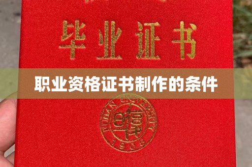 海兴职业资格证书制作的条件