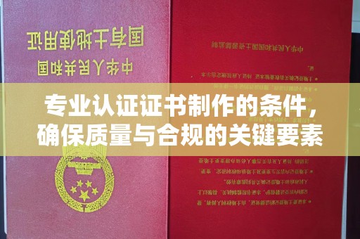 海兴专业认证证书制作的条件，确保质量与合规的关键要素